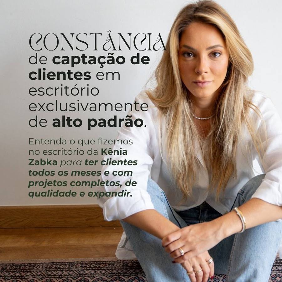 Kênia Zabka: constância de captação no alto padrão